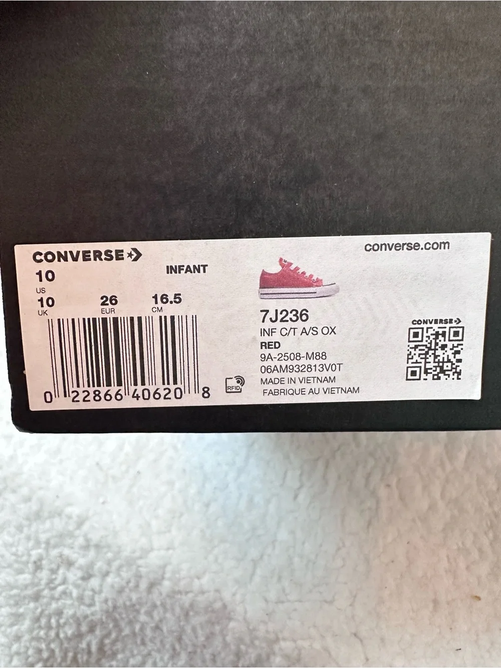 Red Baby Converse Sneakers